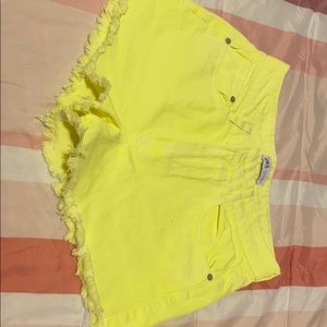 Zara neon green shorts